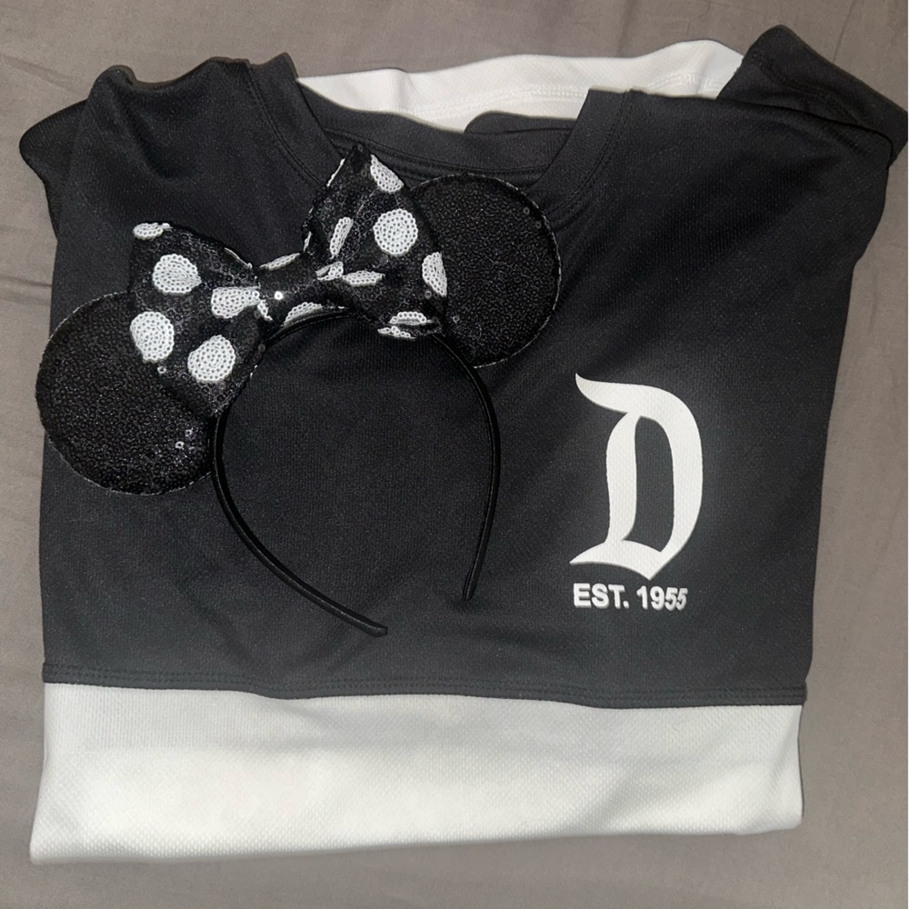 Disney Black and White Sweatshirt with Minnie Ears
